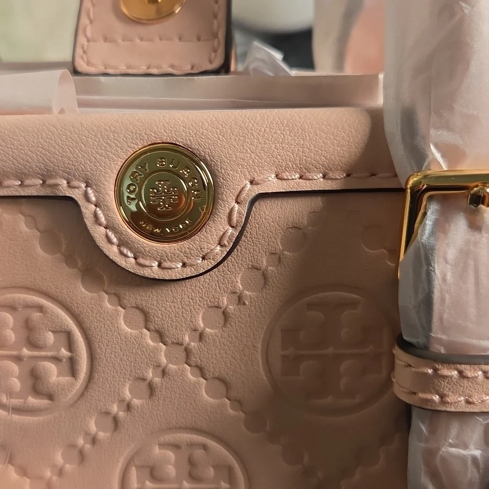 Tory Burch NWT Mini T Monogram Leather Tote Bag